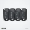 Coque de clé 3 boutons pour Kia Rio, Ceed, Sportage, Hyundai i30 - quatre coques différentes alignées côte à côte