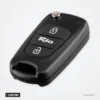 Coque de clé 3 boutons pour Kia Rio, Ceed, Sportage, Hyundai i30 - vue de face, lame rentrée