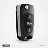Coque de clé 3 boutons pour Kia Rio, lame 40 - vue de profil, lame repliée