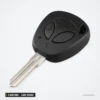 Coque de clé 3 boutons pour Lada Granta, Priora, Kalina, lame vierge - clé fixe inclinée, lame et anneau visibles