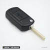 Coque de clé 3 boutons pour Land Rover Range Rover, LR3, lame HU92/HU101 - coque pliante vue de trois quarts, lame sortie