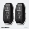 Coque de clé 3 boutons pour Peugeot 308, 3008, Citroën C4, lame VA2 ou HU83 - deux télécommandes identiques côte à côte