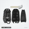 Coque de clé 3 boutons pour Peugeot 308, 508, Citroën C3, C4, lame HU83/VA2 - pièces détachées, lame vierge au-dessus