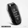 Coque de clé 3 boutons pour Peugeot 308, 508, Citroën C3, C4, lame HU83/VA2 - vue de profil, bords arrondis