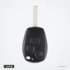 Coque de clé 3 boutons pour Renault Clio, Kangoo, Dacia Logan, Sandero - vue de face, lame fine visible
