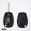 Coque de clé 3 boutons pour Renault Clio, Kangoo, Dacia Logan, Sandero - coque ouverte, mécanisme et boutons visibles