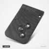 Coque de clé 3 boutons pour Renault Clio, Megane, Scenic, Koleos - carte vue de profil, légèrement inclinée
