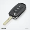 Coque de clé 3 boutons pour Renault Clio, Megane, Twingo, Dacia Duster - lame dépliée, vue de face