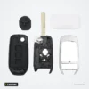 Coque de clé 3 boutons pour Renault Clio, Megane, Twingo, Dacia Duster - pièces détachées avant assemblage
