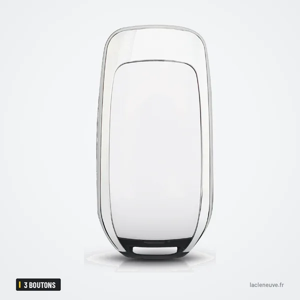 Coque de clé 3 boutons pour Renault Clio, Megane, Twingo, Dacia Duster - coque vierge, blanche et sans boutons