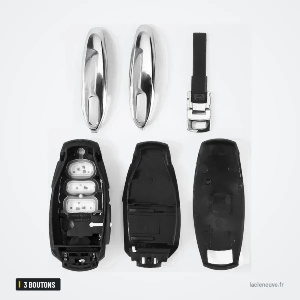 Coque de clé 3 boutons pour Volkswagen Touareg - pièces détachées de la coque et la lame
