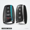 Coque de clé 3 ou 4 boutons pour Hyundai Santa Fe, Tucson, Elantra, lame TOY40 - deux versions côte à côte