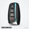 Coque de clé 3 ou 4 boutons pour Hyundai Santa Fe, Tucson, Elantra, lame TOY40 - vue de face, quatre boutons verticaux
