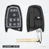 Coque de clé 3 ou 4 boutons pour Hyundai Santa Fe, Tucson, Elantra, lame TOY40 - coque ouverte avec lame, vue éclatée