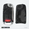 Coque de clé 4 boutons pour Chrysler 300, Dodge Durango, RAM, Jeep, lame CY22 - coque ouverte, mécanisme interne visible