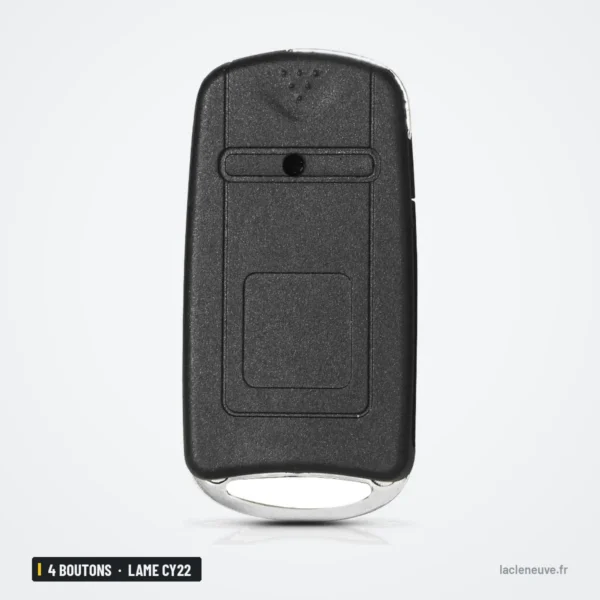 Coque de clé 4 boutons pour Chrysler 300, Dodge Durango, RAM, Jeep, lame CY22 - dos de la coque, sans boutons