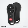Coque de clé 4 boutons pour Chrysler Cruiser, Dodge Ram, Dakota, Jeep Cherokee - deux coques identiques placées côte à côte