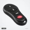 Coque de clé 4 boutons pour Chrysler Cruiser, Dodge Ram, Dakota - forme arrondie, deux boutons et bouton panique