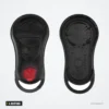 Coque de clé 4 boutons pour Chrysler Cruiser, Dodge Ram, Dakota - intérieur ouvert, bouton panique rouge et dos