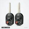 Coque de clé 4 boutons pour Ford Escape, Mustang, Taurus, lame HU101 ou FO38 - deux télécommandes comparées côte à côte