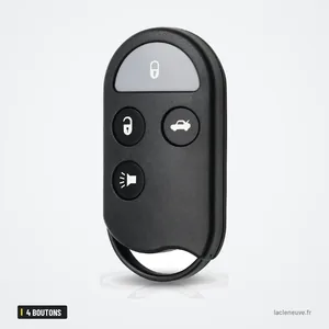 Coque de clé 4 boutons pour Nissan Maxima, Infiniti QX4 - télécommande ovale à quatre boutons
