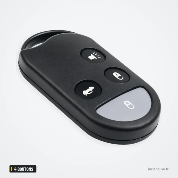 Coque de clé 4 boutons pour Nissan Maxima, Infiniti QX4 - télécommande fine à trois boutons
