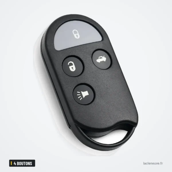 Coque de clé 4 boutons pour Nissan Maxima, Infiniti QX4 - télécommande noire à quatre boutons