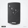 Coque de clé 4 boutons pour Renault Captur, Clio, Laguna, Koleos - vue de face, quatre boutons visibles