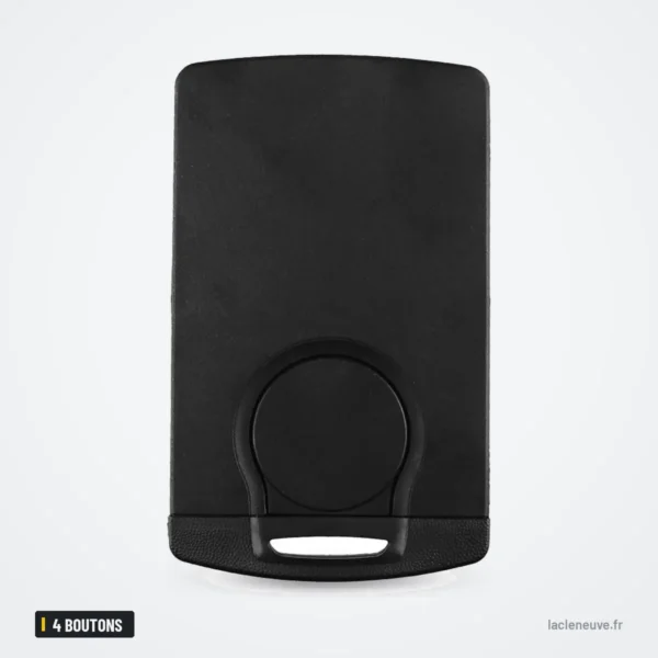 Coque de clé 4 boutons pour Renault Laguna, Koleos, Mégane - dos lisse de la carte, sans bouton