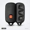 Coque de clé 4 boutons pour Toyota Sequoia, RAV4, Prius, 4Runner - deux télécommandes assemblées, quatre boutons dont alarme