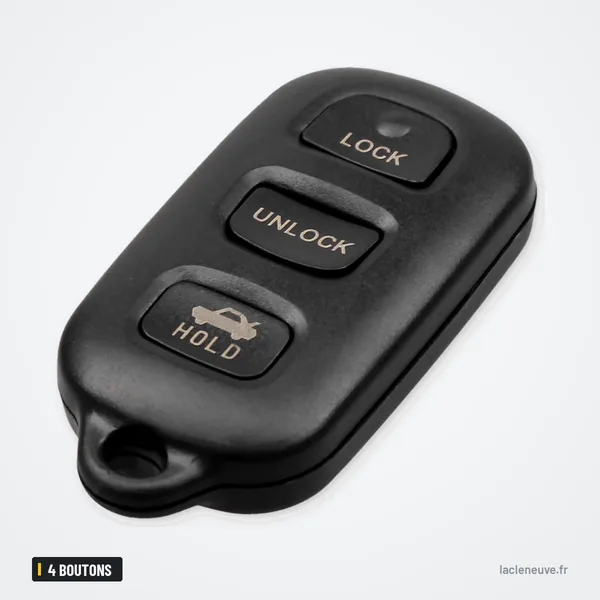 Coque de clé 4 boutons pour Toyota Sequoia, RAV4, Prius, 4Runner - télécommande à lame pliante, trois boutons