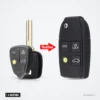 Coque de clé 4 boutons pour Volvo XC90, XC70, V70, S60 - comparaison clé à lame et clé pliante transformée