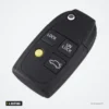 Coque de clé 4 boutons pour Volvo XC90, XC70, V70, S60 - clé pliante fermée, trois boutons visibles