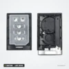 Coque de clé 5 boutons pour Cadillac CTS, XTS, DTS, STS, lame vierge - intérieur ouvert, circuit et mécanisme visibles