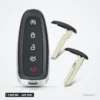 Coque de clé 5 boutons pour Ford Explorer, Escape, Taurus - face avant à cinq boutons, lame détachée à côté