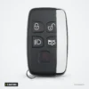 Coque de clé 5 boutons pour Land Rover Discovery 4, Range Rover, Jaguar XE, XF - vue de face, cinq boutons visibles