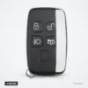 Coque de clé 5 boutons pour Land Rover Discovery 4, Range Rover, Jaguar XE, XF - vue de face, angle légèrement différent