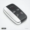 Coque de clé 5 boutons pour Land Rover Discovery 4, Range Rover, Jaguar XE, XF - version blanche, vue en angle