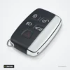 Coque de clé 5 boutons pour Land Rover Range Rover, Evoque, Discovery - vue de trois quarts, finition chromée