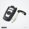 Coque de clé CAS4 3/4 boutons pour BMW Série 1, 3, 5, 7 - coque ouverte avec lame de secours sortie