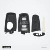 Coque de clé CAS4 3/4 boutons pour BMW Série 1, 3, 5, 7 - trois éléments détachés, vue éclatée