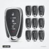 Coque de clé pour Chevrolet Cruze, Camaro, Malibu, Equinox, lame HU100 - plusieurs coques empilées, variantes de boutons