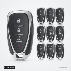 Coque de clé pour Chevrolet Cruze, Camaro, Malibu, Equinox, lame HU100 - plusieurs coques empilées, variantes de boutons