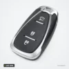 Coque de clé pour Chevrolet Cruze, Camaro, Malibu, Equinox, lame HU100 - vue de face avec bouton rond