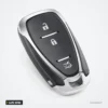 Coque de clé pour Chevrolet Cruze, Camaro, Malibu, Equinox, lame HU100 - vue de face, deux boutons horizontaux