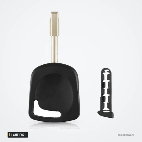 Coque de clé pour Ford Focus, Mondeo, Fiesta, Ka, lame FO21 - clé avec petite pièce dentée amovible
