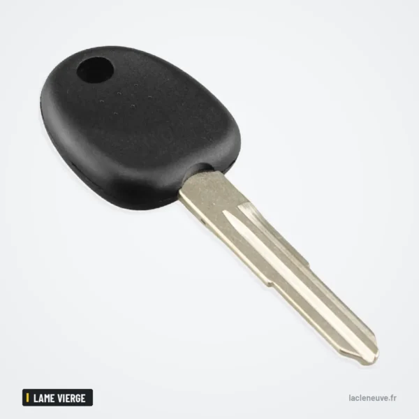 Coque de clé pour Hyundai Accent, Getz, H-1, Tiburon, lame vierge non taillée - tête de clé large, angle légèrement différent