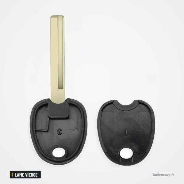 Coque de clé pour Hyundai Accent, Getz, H-1, Tiburon, lame vierge non taillée - boîtier ouvert, deux moitiés face à face