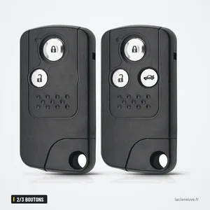 Coque de clé intelligente 2/3 boutons pour Honda CR-V, Accord, Civic - deux versions côte à côte, 2 et 3 boutons