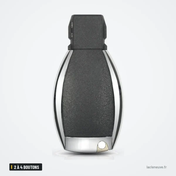 Coque de clé intelligente 2 à 4 boutons pour BMW, Mercedes-Benz Classe S - clé seule vue de profil, sans lame